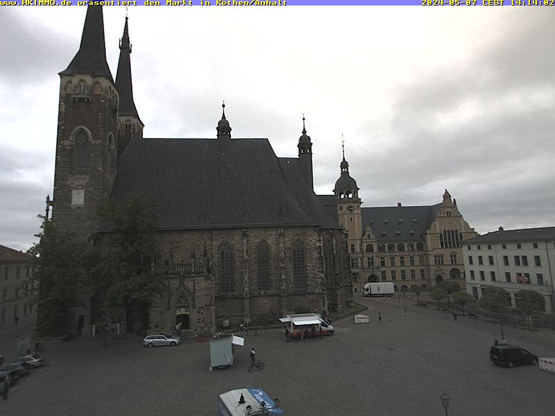 Bild der Webcam vom Marktplatz in Köthen/Anhalt