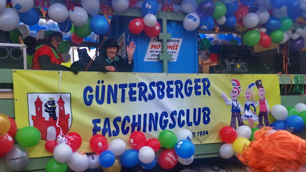 Günterberger Faschingsclub auf dem Rosenmontagsumzug 2018