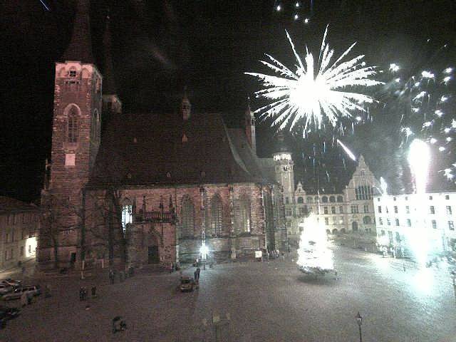 Feuerwerk auf dem Marktplatz zu Sylvester 2012/2013