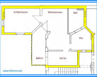 Grundriß - Schicke 2-Raumwohnung mit Balkon in Köthen