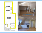 Grundriss mit Bildern - Reizvolle Wohnung mit Loftcharakter ! – auch für Studenten –