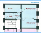 Grundriss - 2 Raumwohnung mit Dusche im 2. OG in Köthen