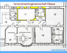 "Wohnen im Alter" - Seniorenwohnung in der Wohngemeinschaft "Elbaue" in Aken/Elbe - Grundriß Apartment Seniorenwohngemeinschaft Elbaue